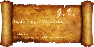 Györgyi Vitolda névjegykártya